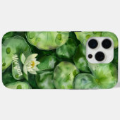 Aangepaste rustgevende waterverf vijver | Lotus Ku Case-Mate iPhone Case (Achterkant (horizontaal))