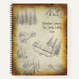 Aangepaste Rustic Adventure Camping Notitieboek