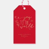 Aangepaste Rustic-kerstfamilienaam Cadeaulabel (Achterkant)