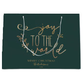 Aangepaste Rustic-kerstfamilienaam Groot Cadeauzakje (Voorkant)