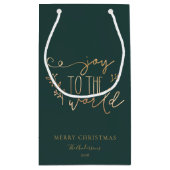 Aangepaste Rustic-kerstfamilienaam Klein Cadeauzakje (Achterkant)