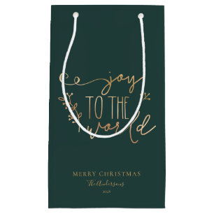 Aangepaste Rustic-kerstfamilienaam Klein Cadeauzakje