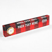 Aangepaste Rustic Lumberjack Buffalo Controle op e Naambordje