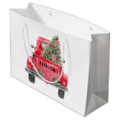 Aangepaste Rustic Red Truck Familienaam Groot Cadeauzakje (Achterkant Gekanteld)