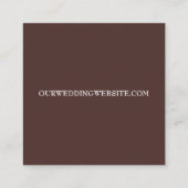 Aangepaste Rustic Sla de datum van het gedrukte ho Vierkante Visitekaartje (Achterkant)