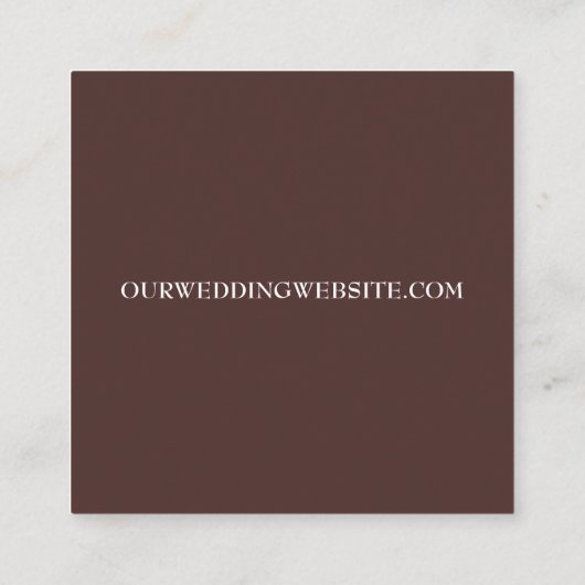 Aangepaste Rustic Sla de datum van het gedrukte ho Vierkante Visitekaartje (Achterkant)