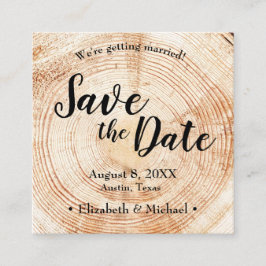 Aangepaste Rustic Sla de datum van het gedrukte ho Vierkante Visitekaartje