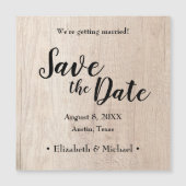 Aangepaste Rustic Sparen de datum Gedrukte Mag van (Voorkant)