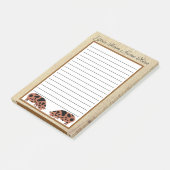 Aangepaste Rustic Wood KuneKune Pig Post-it® Notes (Schuin)