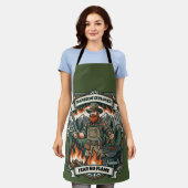 Aangepaste Rustieke BBQ Verkenner Kampeer Grill Ku Schort (Gedragen)