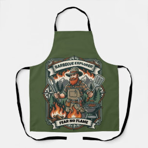 Aangepaste Rustieke BBQ Verkenner Kampeer Grill Ku Schort