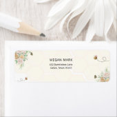 Aangepaste rustieke bij-thema bloemenhoningraat etiket (Insitu)