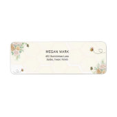 Aangepaste rustieke bij-thema bloemenhoningraat etiket (Voorkant)