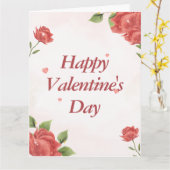 Aangepaste Rustieke Bloem Glanzend & Trendy Valent Kaart (Gele Bloem)