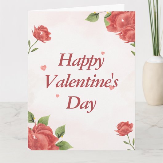 Aangepaste Rustieke Bloem Glanzend & Trendy Valent Kaart (Voorkant)