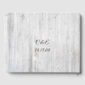 Aangepaste rustieke bloemen gastenboek (Achterkant)