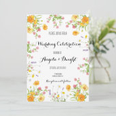 Aangepaste Rustieke Bloemen Wedding Design Kaart (Staand voorkant)