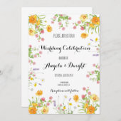 Aangepaste Rustieke Bloemen Wedding Design Kaart (Voorkant / Achterkant)