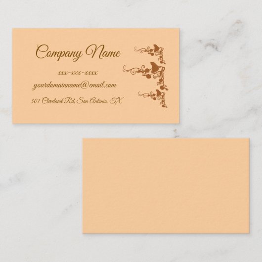 Aangepaste rustieke boerderij eenvoudig visitekaartje (Voorkant / Achterkant)