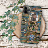 Aangepaste rustieke  boerderij houtnerf patroon Case-Mate iPhone case