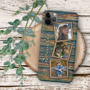 Aangepaste rustieke  boerderij houtnerf patroon Case-Mate iPhone case