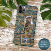 Aangepaste rustieke boerderij houtnerf patroon iPhone hoesje