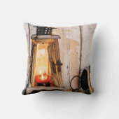 Aangepaste Rustieke Boerderij Lantaarnlamp Hout Kussen (Achterkant)