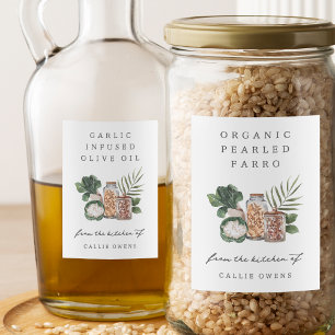 Aangepaste Rustieke Boerenmarkt Stijl Voedselcontainer Etiket