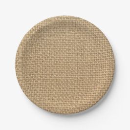 Aangepaste rustieke Burlap Party Papieren Borden Bordje