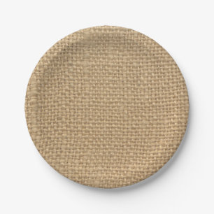 Aangepaste rustieke Burlap Party Papieren Borden Bordje