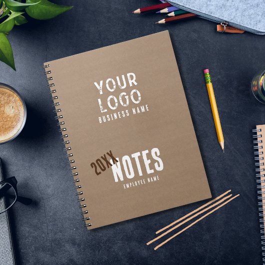 Aangepaste Rustieke Charme Kraft Papier Werknemer  Notitieboek