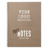 Aangepaste Rustieke Charme Kraft Papier Werknemer  Notitieboek (Voorkant)