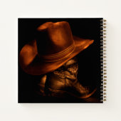 Aangepaste rustieke Cowboy Boots Verjaardag gasten Notitieboek (Achterkant)