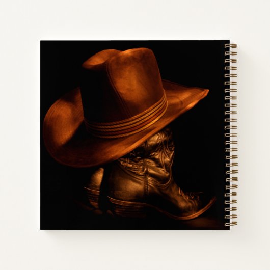 Aangepaste rustieke Cowboy Boots Verjaardag gasten Notitieboek (Achterkant)