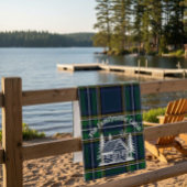 Aangepaste Rustieke Familie Cabin Badhanddoek