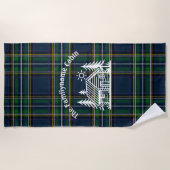 Aangepaste Rustieke Familie Cabin Strandlaken (Voorkant)