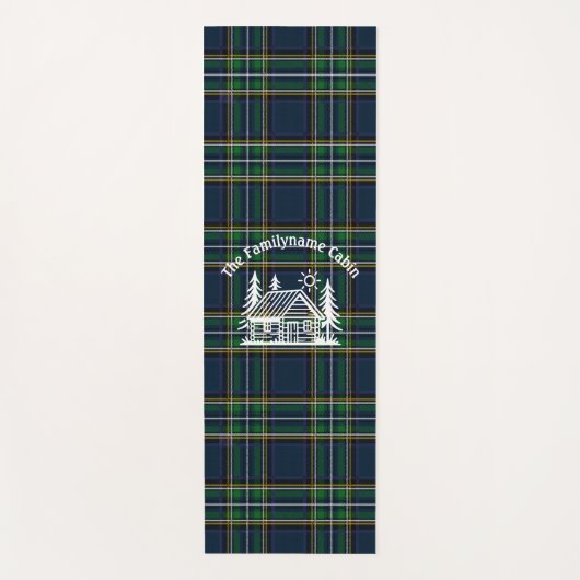 Aangepaste rustieke familie cabine yogamat (Voorkant)