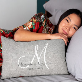 Aangepaste Rustieke Grijze Burlap Print Jubileum K Kussen