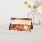 Aangepaste rustieke  houten boomplak tafelnummer plaatskaartje (Voorkant)