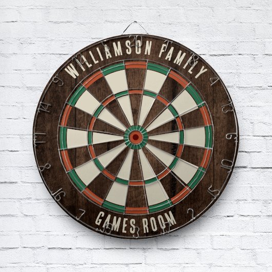 Aangepaste Rustieke Houten Look Familie Spelletjes Dartbord