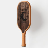 Aangepaste Rustieke Houten Textuur Pickleball Padd Paddle (Links)
