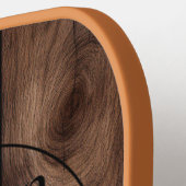 Aangepaste Rustieke Houten Textuur Pickleball Padd Paddle (Links Detail)