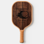 Aangepaste Rustieke Houten Textuur Pickleball Padd Paddle (Achterkant)
