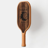 Aangepaste Rustieke Houten Textuur Pickleball Padd Paddle (Links)