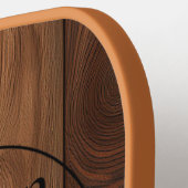 Aangepaste Rustieke Houten Textuur Pickleball Padd Paddle (Links Detail)