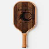 Aangepaste Rustieke Houten Textuur Pickleball Padd Paddle (Achterkant)