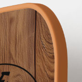 Aangepaste rustieke houten textuur pickleball paddle (Links Detail)
