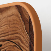 Aangepaste rustieke houten textuur pickleball paddle (Links Detail)