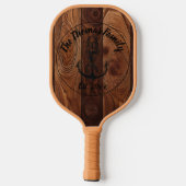 Aangepaste rustieke houten textuur pickleball paddle (Achterkant)