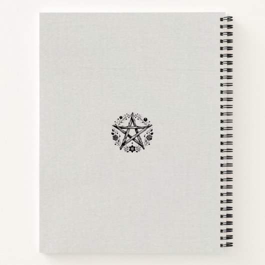 Aangepaste Rustieke Houten Twig Star Pentacle Wicc Notitieboek (Achterkant)